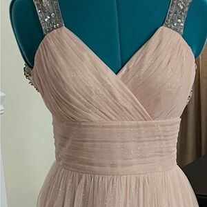 Elegant Pale Peach Evening Dress